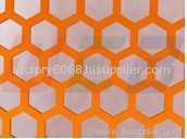 Hexagonal hole perforated metal