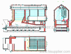 low pressure Shop Assemble Traveling Grate Boiler