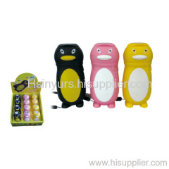 Penguin hand pressing torch