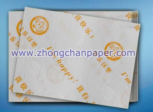 33 gsm pe coated paper, burger paper,