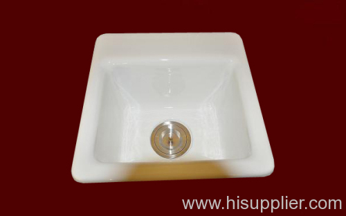 squar semicounter cast iron sink