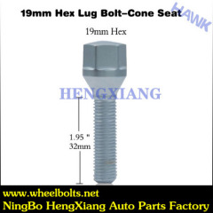 19mm Hex Lug Bolt-Cone Seat