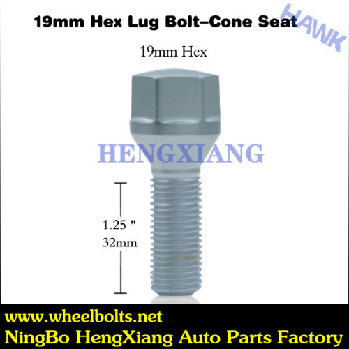 Wheel locks zinc bolts