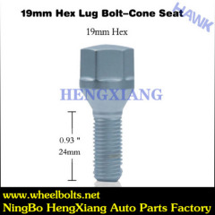 Wheel lock zinc bolt