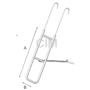 Bow support ladder with telescopic hook