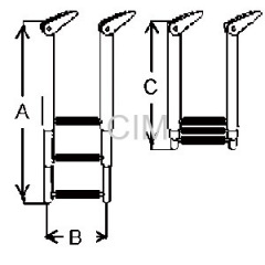 Standard Telescopic Boat Ladder