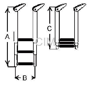 4 steps Boat ladders