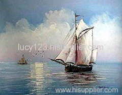 boat oil painting