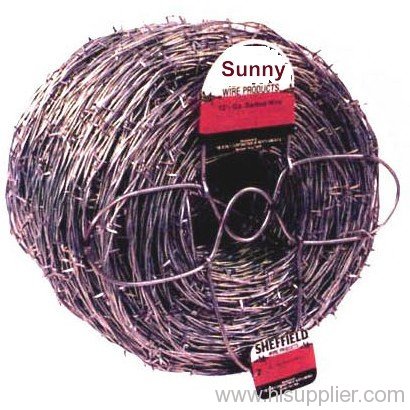 Double Strard Galvanized Barbed Wire