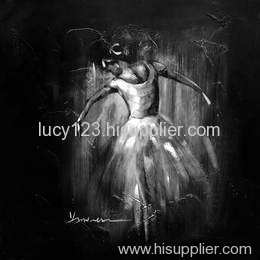 black and white human body oil painting