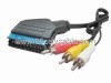 SCART to 3 RCA cable, AV cable