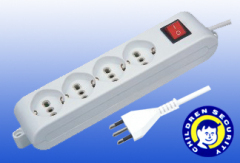 4 ways Italian socket with switch