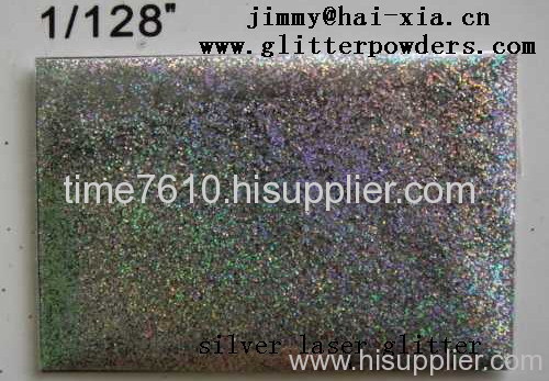 silver laser glitter powder