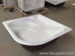 enamelled cast iron corner bath tub