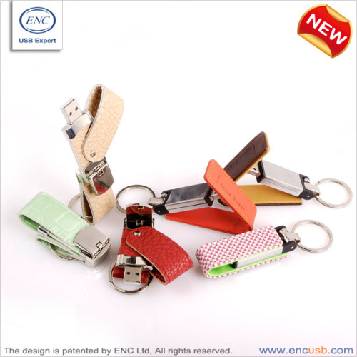 Classic Leather USB Flash Drive with Multi-color