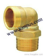 90 degree brass male to copper elbow (brass fitting)