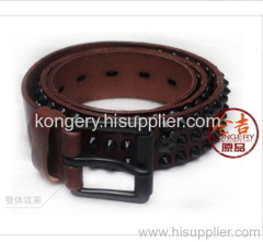 Kongery fashionable punk rock genuine leather belt