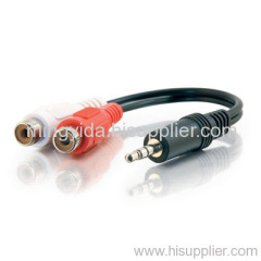 DC Stereo3.5mm to 2RCA female cable