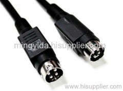 Din 4p-4p female cable(Mini Din cable) assembly