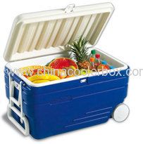 plastic ice box with wheel