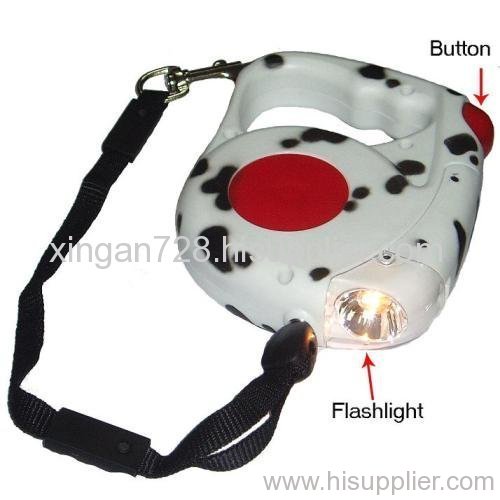 retractable pet leash with LED light