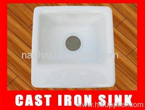 single bowl cast iron sink