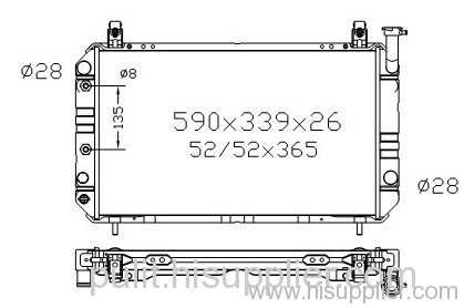 Auto radiator for nissan sentra