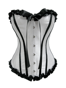 MH30 White strapless butterfly corset