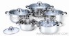 10 pieces side handles stainless steel cookware set