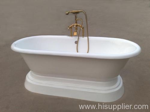 pedestal enamel iron bathtubs