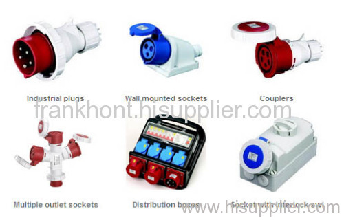 Industrial plug CEE PLUG, Industrial Plug, Industrial Connector, Schuko Socket & Flanged Socket
