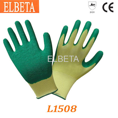 13 Gague Nylon Latex Gloves