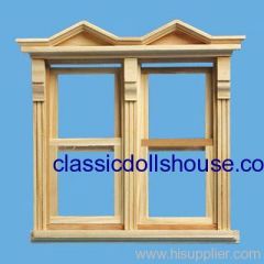 Wooden Dollhouse miniature window accessories