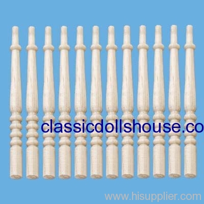 1:12 wooden Dollhouse miniatures accessories Spindles