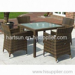 4 seater PE rattan dining sets