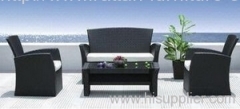 Outdoor wicker sofa