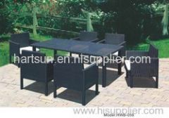 6 seaters PE rattan dining groups