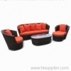 Outdoor wicker sofa group