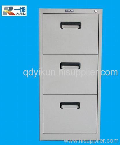 three-drawer steel cabinet