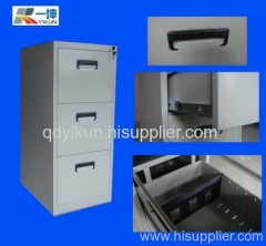 three-drawer steel cabinet
