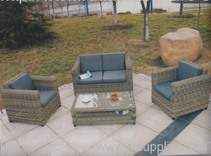 Garden rattan sofa group