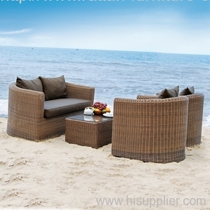 Outdoor round wicker furniture