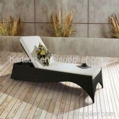 PE rattan patio chaise chair