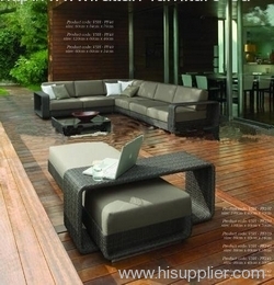 Garden wicker sofa set