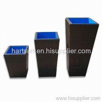 PE rattan garden flower pot