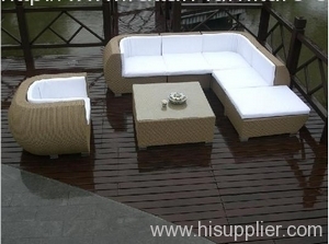 Wicker patio furniture sofa set