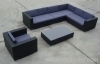 Patio wicker furniture sofa set