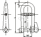 KEY PIN SHACKLE WITH BAR