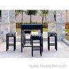 rattan garden bar stool set