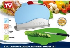 4pc colour chopping board set